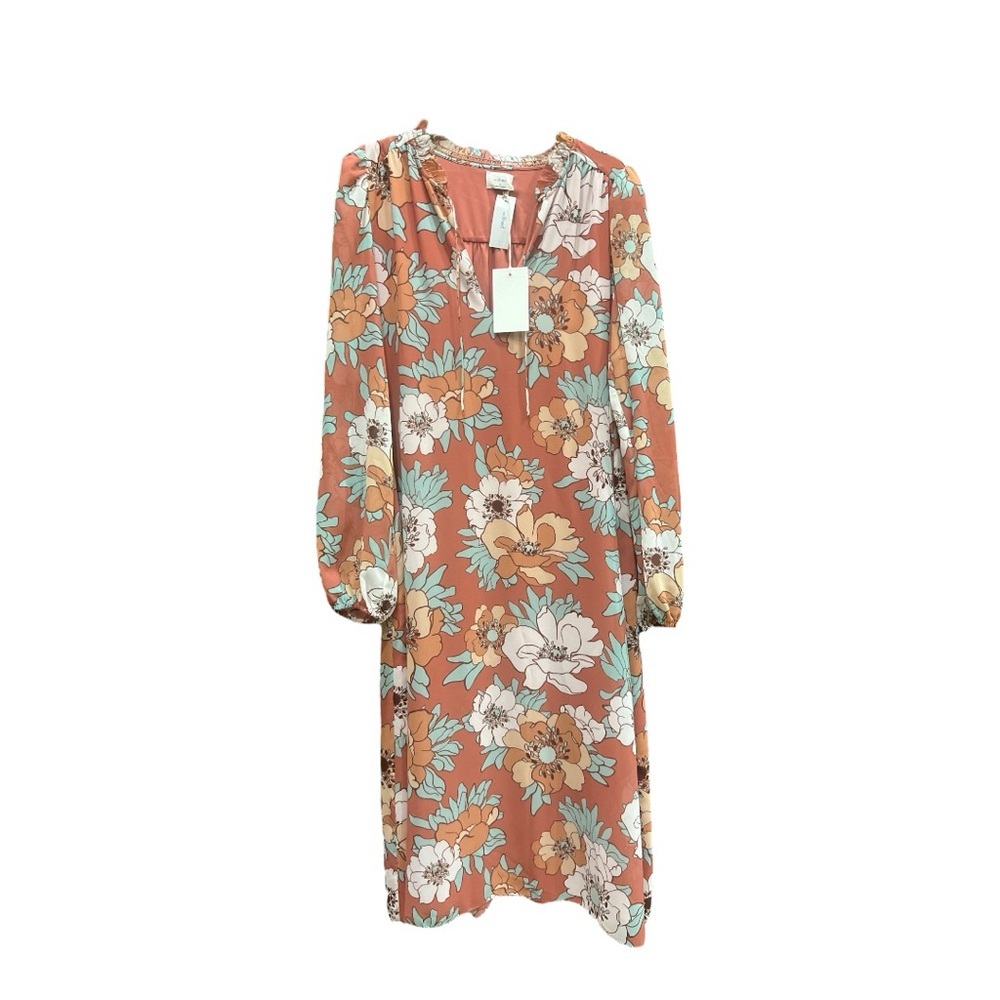 NWT’S Wilfred Molly Midi Puff-sleeve, babydoll midi dress Soft Iris/Poetic Pink